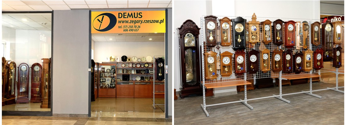 Stoisko z zegarami