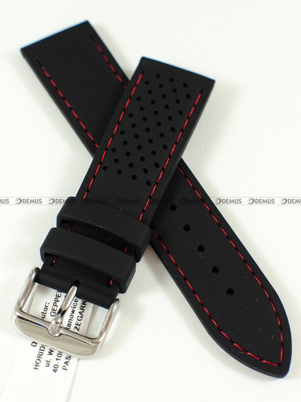 Pasek silikonowy do zegarka - Horido 0015.01R.22S - 22 mm