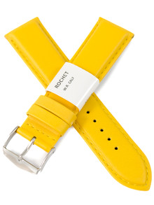 Pasek skórzany do zegarka - Rochet Neptune 7230809 - 22 mm - Żółty