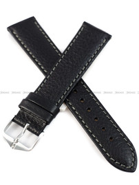 Pasek skórzany do zegarka - Hirsch Forest 17920250-2-20 - 20 mm czarny