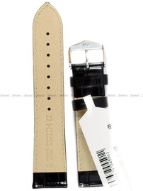 Pasek skórzany do zegarka - Hirsch Louisianalook 03427050-2-22 - 22 mm czarny