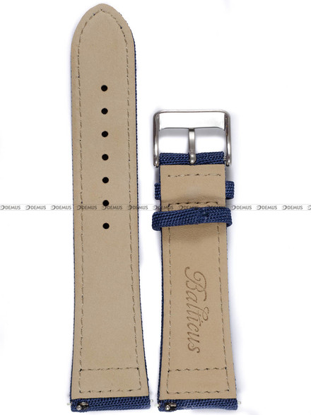 Pasek skórzano-nylonowy do zegarka Balticus Deep Water Niebieski - 24 mm