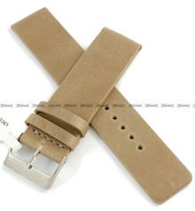 Pasek skórzany do zegarka - LAVVU LSCUF22 - 22 mm beżowy