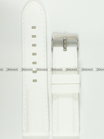 Pasek silikonowy do zegarka - Chermond PG1.24.7.7 - 24 mm biały