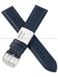 Pasek skórzany do zegarka - Rochet Neptune 7230706 - 20 mm - Niebieski