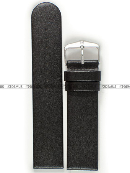 Pasek skórzany do zegarka - Hirsch Scandic 17872050-2-22 - 22 mm czarny