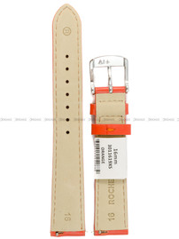 Pasek skórzany do zegarka - Rochet New York 3011619XS - 16 mm - Pomarańczowy