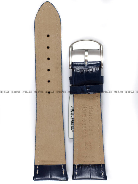 Pasek skórzany do zegarka - Fluco Classic Kroko Chrono 369M-06-22 - 22 mm
