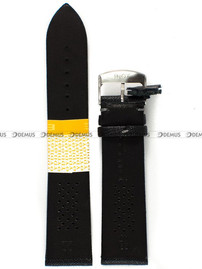 Pasek skórzany do zegarka - Diloy 411.22.1 - 22 mm czarny
