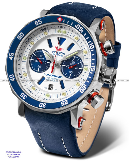 Pasek skórzany do zegarka Vostok Europe Lunokhod 6S21-620A630 - 25 mm