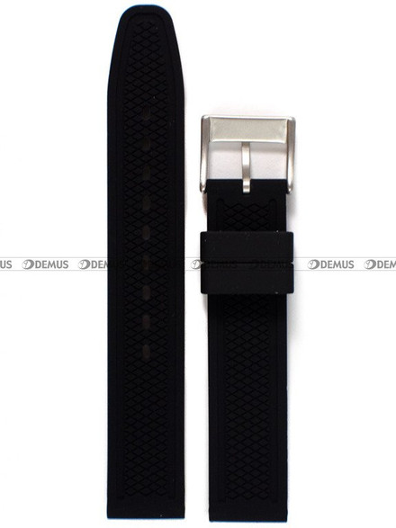 Pasek silikonowy do zegarka Nautica A14654M - 18 mm czarny