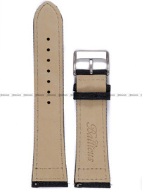 Pasek skórzano-nylonowy do zegarka Balticus Deep Water BLT-DW-BL Czarny Niebieskie Przyszycie - 24 mm