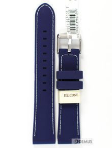 Pasek do zegarka silikonowy - Morellato A01U3844187060 20 mm niebieski