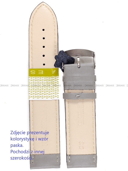 Pasek skórzany do zegarka - Diloy 302.24.7 - 24 mm