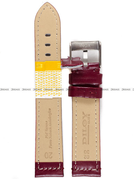 Pasek skórzany do zegarka - Diloy 363.20.4 - 20 mm