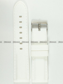 Pasek silikonowy do zegarka - Chermond PG1.24.7.7 - 24 mm biały