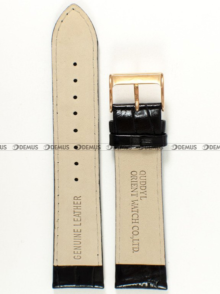 Pasek skórzany do zegarka - Orient UDDYLRB - 22 mm czarny