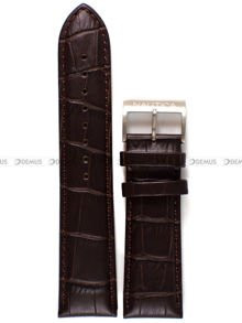Pasek skórzany do zegarka Nautica NAI19509G - 24 mm brązowy