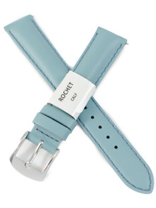 Pasek skórzany do zegarka - Rochet New York 3011611XS - 16 mm - Niebieski