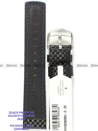 Pasek skórzany do zegarka - Hirsch Carbon 02592052-2-18 - 18 mm