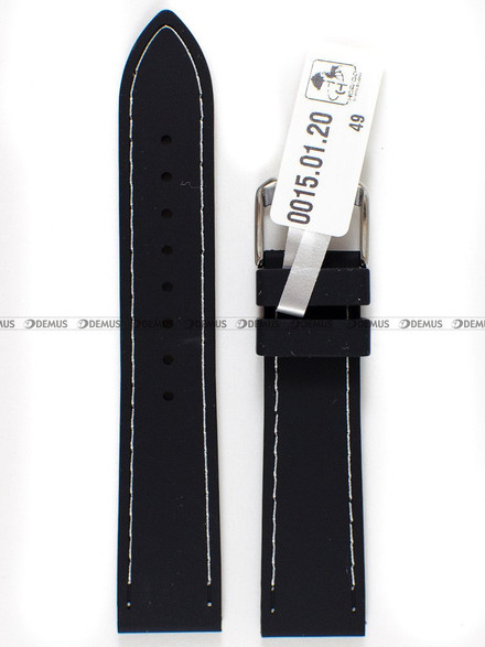 Pasek silikonowy do zegarka - Horido 0015.01W.20S - 20 mm
