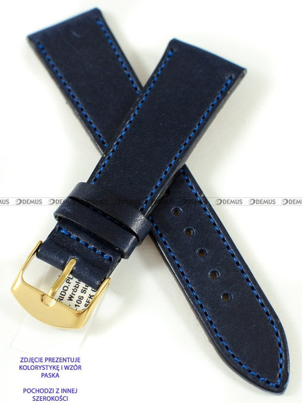 Pasek skórzany do zegarka - Horido 9407.05.20S - 20 mm - Zwężany