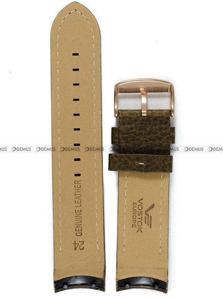 Pasek skórzany do zegarka Vostok Europe Anchar 6S21-510O585 - 24 mm