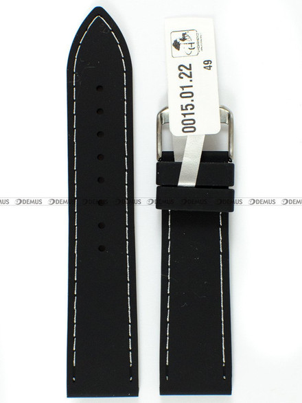 Pasek silikonowy do zegarka - Horido 0015.01W.22S - 22 mm