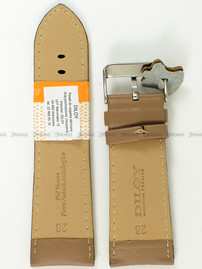Pasek skórzany Diloy 302EA.28.17 - 28mm brązowy beżowy