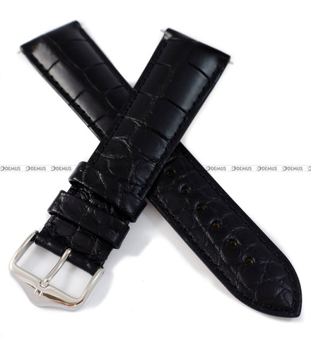 Pasek skórzany z aligatora do zegarka - Hirsch Genuine Alligator 10220759-2-22 - 22 mm