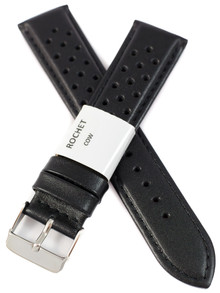 Pasek skórzany do zegarka - Rochet San Marino 5130701 - 20 mm - Czarny