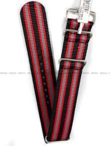 Pasek NATO nylonowy do zegarka - Fluco Field 919M-01/10/08-22 - 22 mm