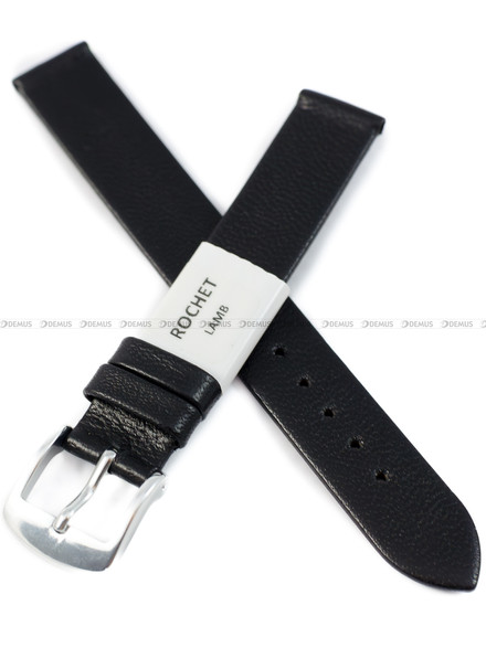 Pasek skórzany do zegarka - Rochet Trendy 6340401 - 14 mm - Czarny