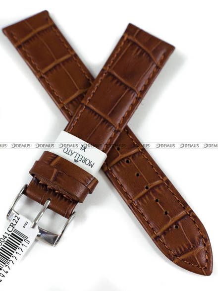 Pasek do zegarka skórzany - Morellato A01Y2269480041CR22 - 22 mm XL