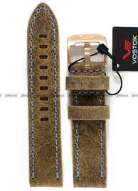 Pasek skórzany do zegarka Vostok Europe Almaz 6S11-320O266 - 22 mm