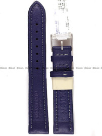 Pasek do zegarka wodoodporny skórzany - Morellato A01U2195432062 18mm niebieski