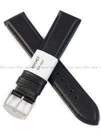 Pasek skórzany do zegarka - Rochet Neptune 7230701 - 20 mm - Czarny