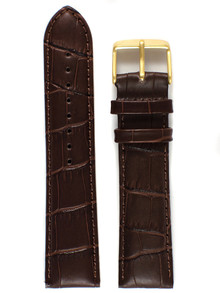 Pasek skórzany do zegarka - Adriatica PADR9.22.2-G - 22 mm brązowy