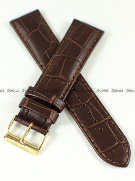 Pasek skórzany do zegarka Orient FAG00002W0 - UDFJBAT - 22 mm brązowy