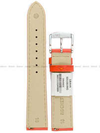 Pasek skórzany do zegarka - Rochet New York 3011819XS - 18 mm - Pomarańczowy