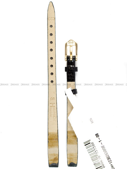 Pasek zaczepowy klejony skórzany do zegarka - Hirsch Rainbow 12302650OE-1-08 - 8 mm