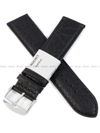 Pasek skórzany do zegarka - Rochet Buffalo 5020801 - 22 mm - Czarny