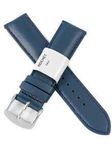 Pasek skórzany do zegarka - Rochet New York 3012006XS - 20 mm - Niebieski