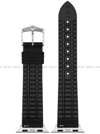 Pasek metariałowo-kauczukowy z adapterem do Apple Watch - Hirsch Arne 0925090050AD-2-22 - 22 mm - Zestaw