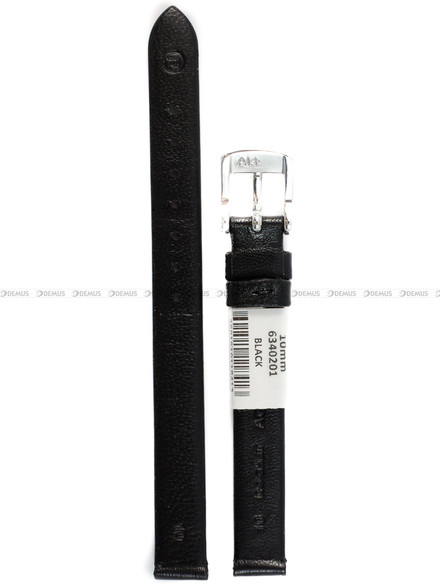 Pasek skórzany do zegarka - Rochet Trendy 6340201 - 10 mm - Czarny