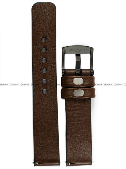 Pasek skórzany do zegarka lub smartwatcha - moVear WQU0S010000BKMM20B1 - 20 mm