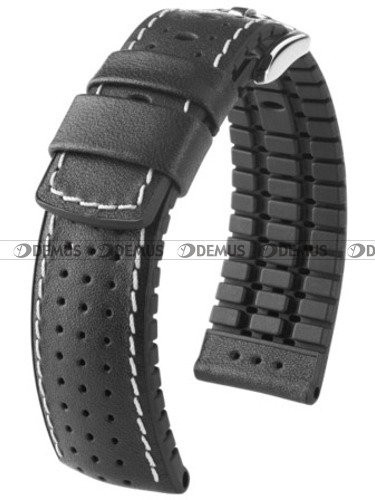 Pasek skórzano-kauczukowy do zegarka - Hirsch Tiger 0915075050-2-24 - 24 mm