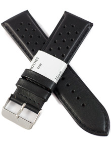 Pasek skórzany do zegarka - Rochet San Marino 5132401 - 24 mm - Czarny