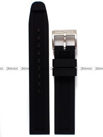 Pasek silikonowy do zegarka Nautica A14654M - 18 mm czarny