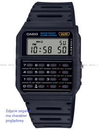 Pasek z tworzywa do zegarków Casio W-720 i CA-53 - 20mm czarny